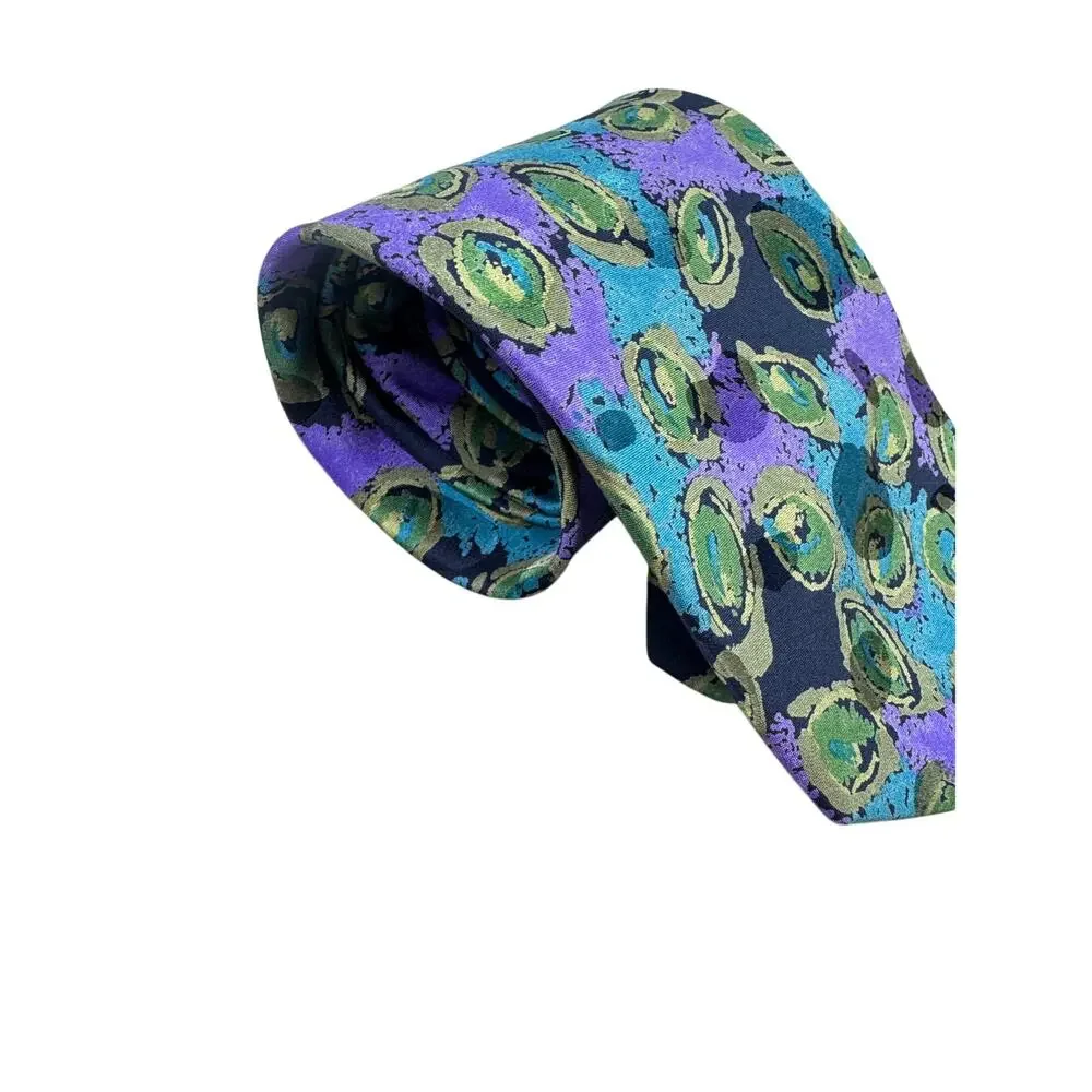Vintage Riccardo Santostefano 100% Silk Tie Made in Italy preppycore old money‎